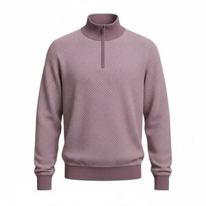 HECHTER PARIS Preppy Luxury Golfcore Collegiate Knit Quarter Zip‎ Sweater XXL